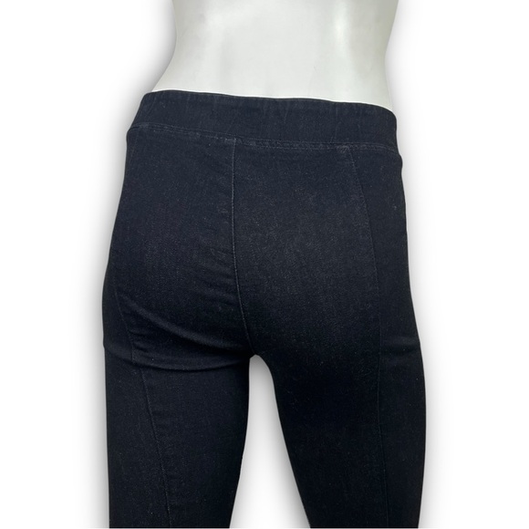 HELMUT LANG Pull On Crop Flare Black Neutral Minimalist Y2k Jeggings Goth Boho - Picture 8 of 12